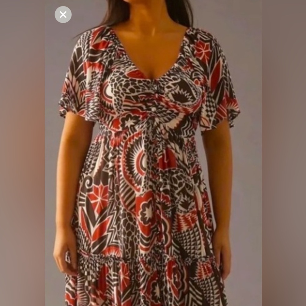 Anthropologie Tiered Maxi Dress